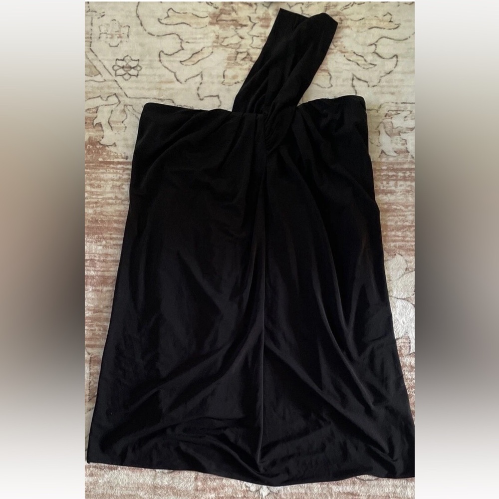 Laundry By Design One Shoulder Size 0 Black Dress Lined Stretchy Mini Women’s